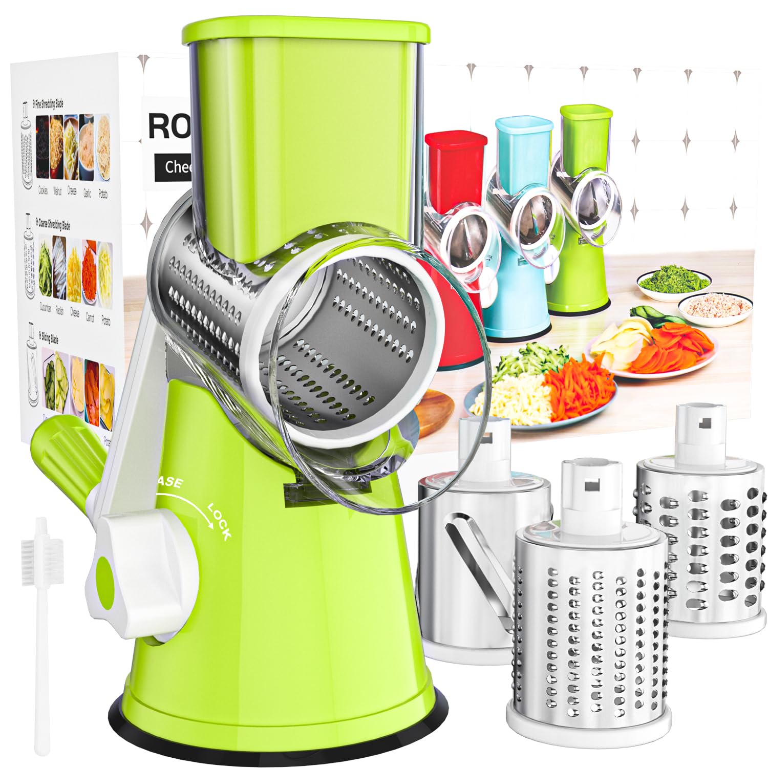 Algopix Similar Product 6 - Cambom Rotary Cheese Grater Hand Crank