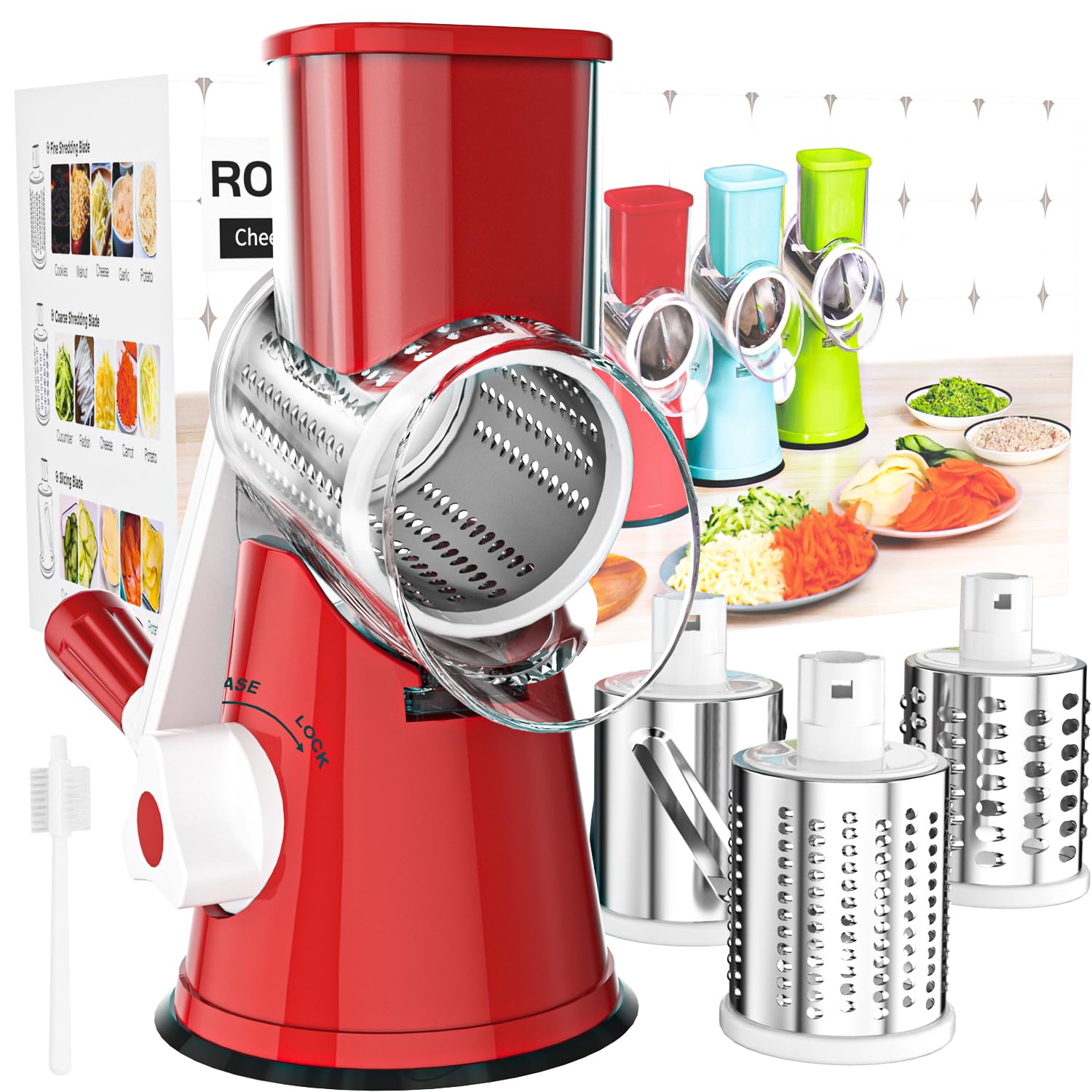 Algopix Similar Product 15 - Cambom Rotary Cheese Grater Hand Crank