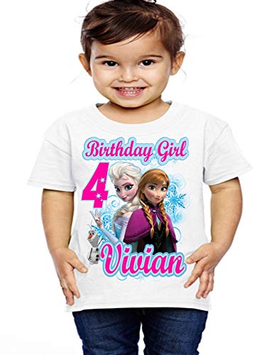 Algopix Similar Product 15 - Frozen Birthday Shirt Add Any Name and