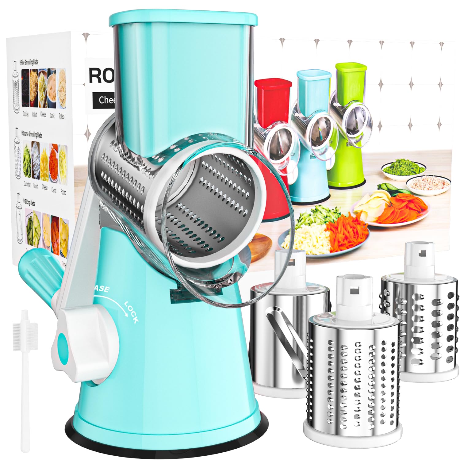 Algopix Similar Product 9 - Cambom Rotary Cheese Grater Hand Crank