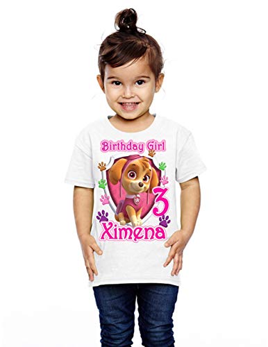 Algopix Similar Product 12 - Girl Paw Patrol Birthday Shirt Add Any