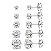 Algopix Similar Product 3 - Womens 14K White Plated CZ Stud