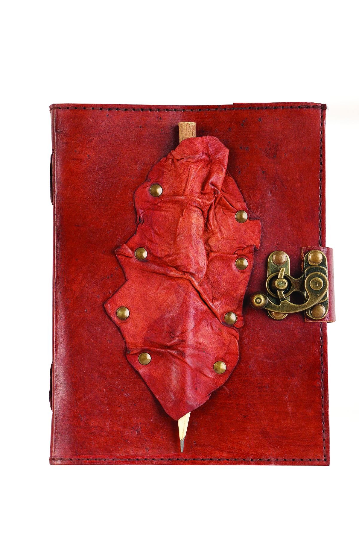 Algopix Similar Product 19 - Riveted Leather Journal or Diary with