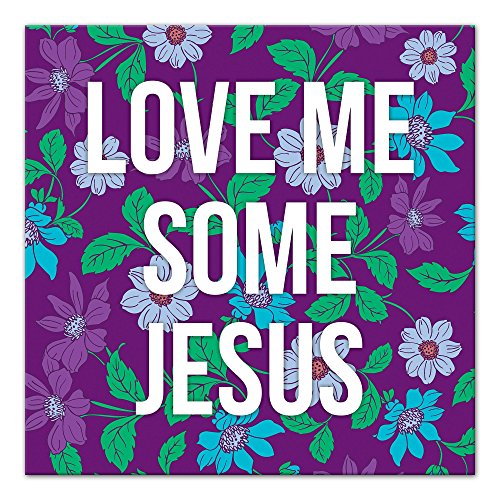 Algopix Similar Product 18 - Love Me Some Jesus 12x12 Canvas Wall Art