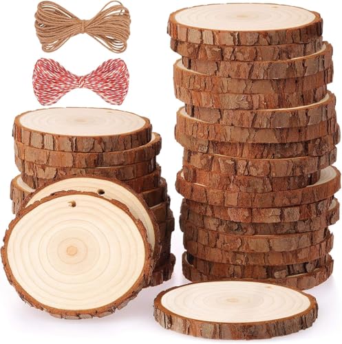 Algopix Similar Product 15 - Fuyit Natural Wood Slices 30 Pcs