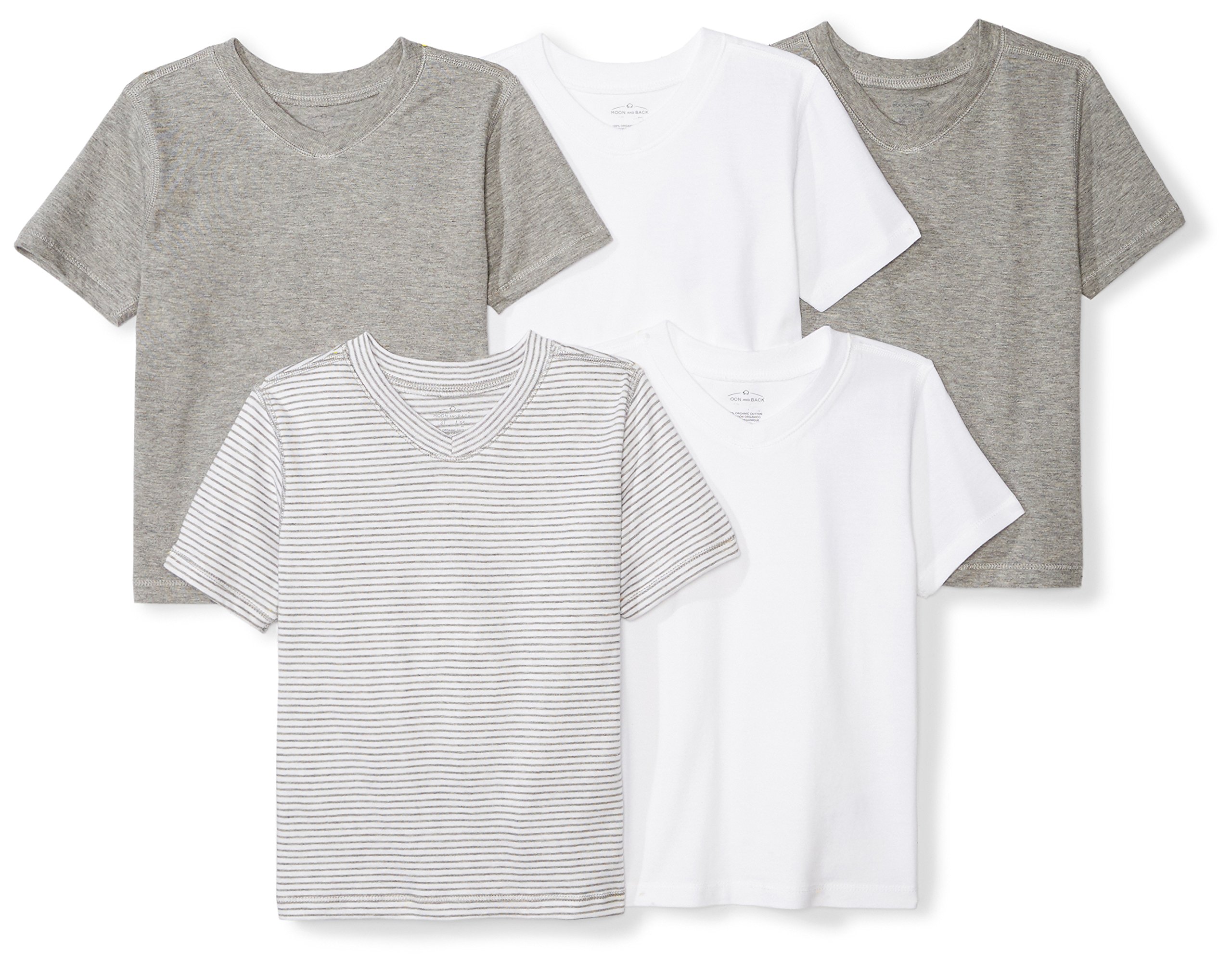 Algopix Similar Product 6 - Moon and Back Set of 5 Organic VNeck