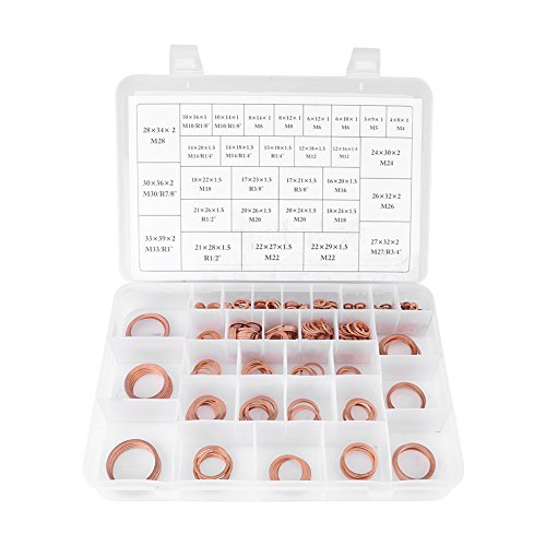 Algopix Similar Product 16 - 568Pcs 30 Sizes Copper Washers Flat