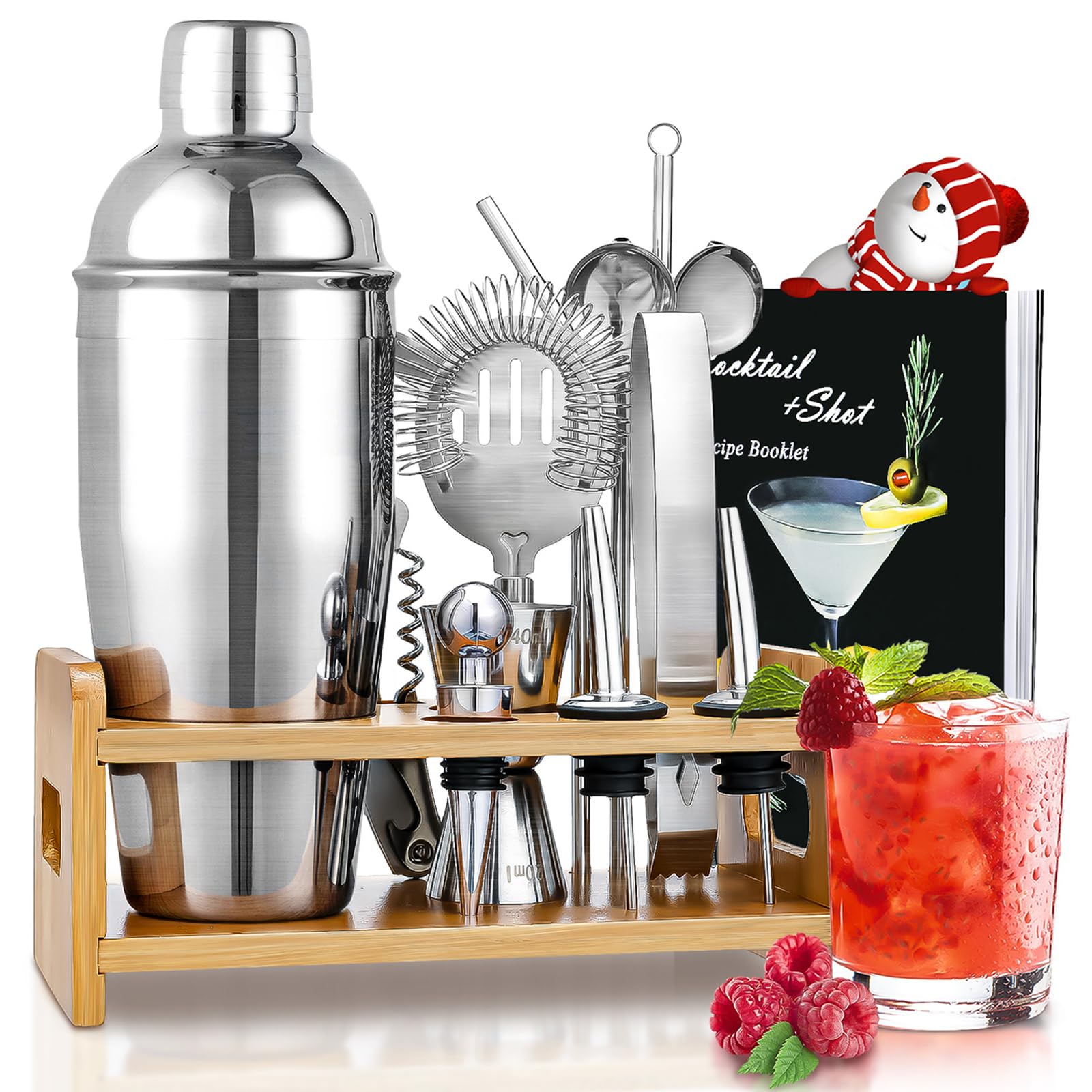 Algopix Similar Product 14 - Cocktail Shaker Set Bartender Kit