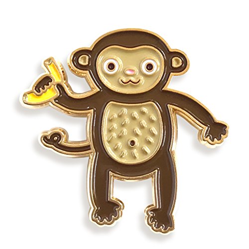Algopix Similar Product 2 - Night Owl Paper Goods Monkey Enamel Pin