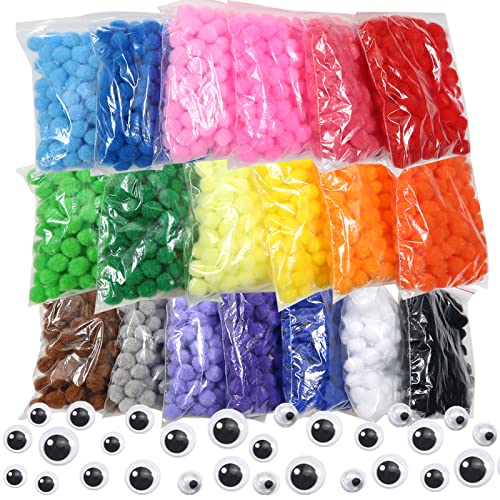 Algopix Similar Product 8 - TOAOB 1900pcs 1cm Assorted Pom Poms