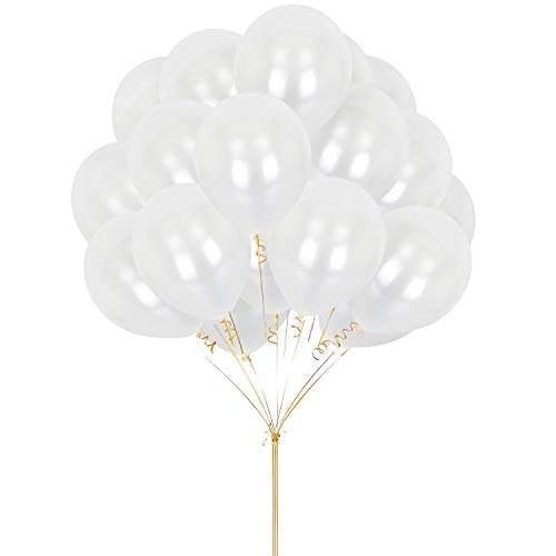 Algopix Similar Product 5 - White Balloons HoveBeaty 12 Inches