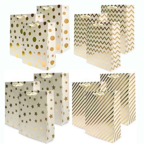 Algopix Similar Product 2 - UNIQOOO 12PCS Metallic Gold Christmas