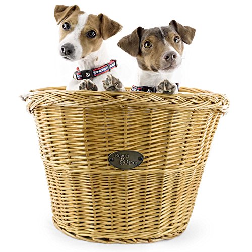 Algopix Similar Product 14 - Large Willow Bicycle Basket for Dogs 