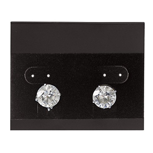 Algopix Similar Product 1 - Horizontal Black Velour Earring Cards 