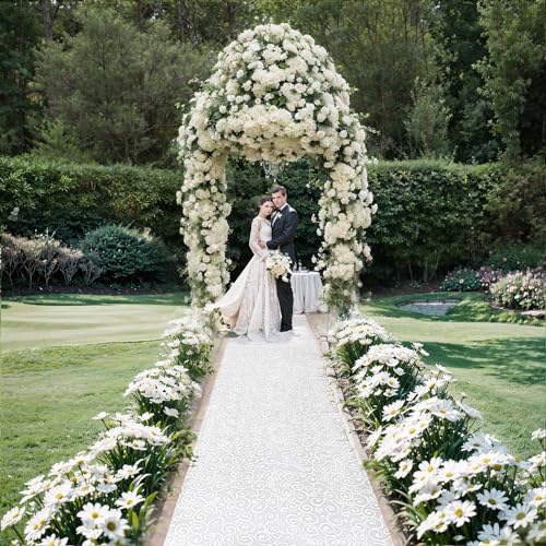 Algopix Similar Product 14 - HEALON White Wedding Aisle Runner Aisle