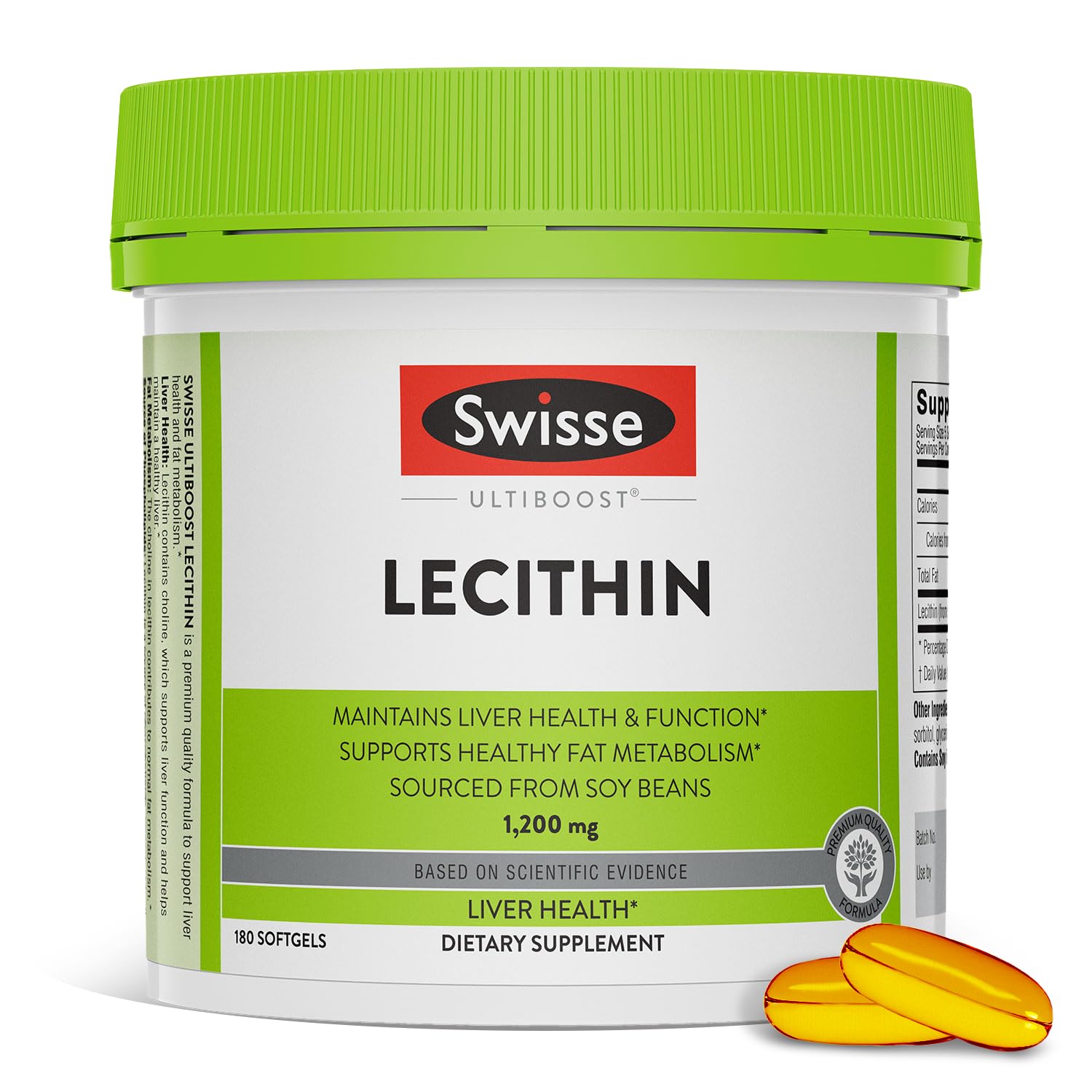 Algopix Similar Product 1 - Swisse Soy Lecithin 1200mg Softgels