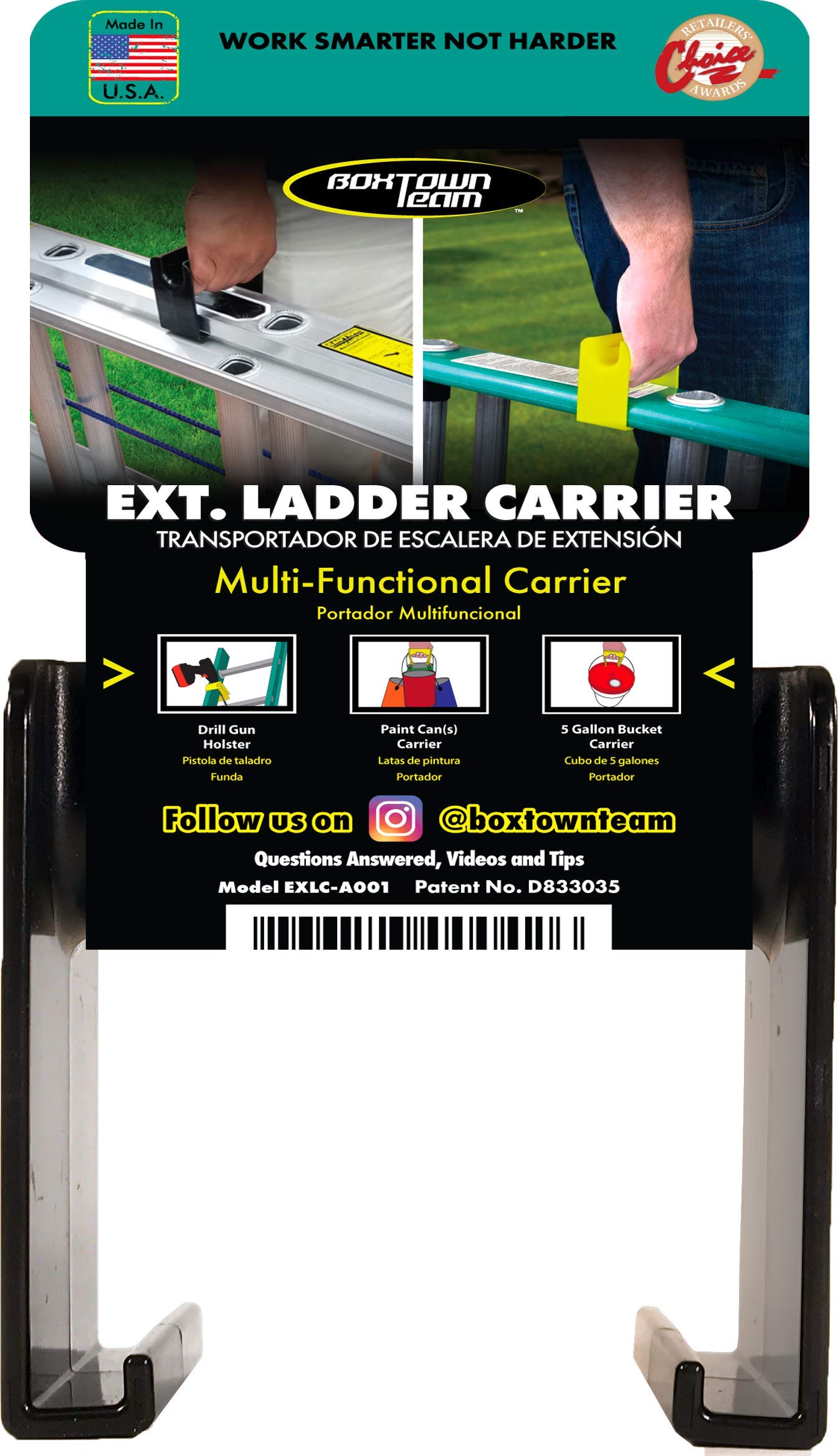 Algopix Similar Product 15 - Boxtown Team Ladder Carrier (EXT Black)
