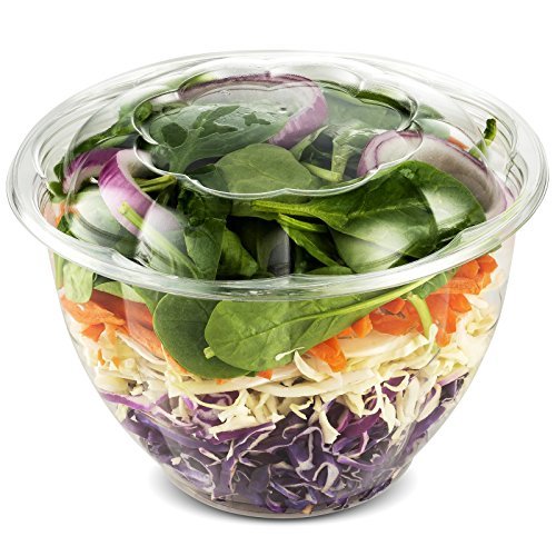 Algopix Similar Product 11 - 48 Ounce Clear Plastic Disposable Salad