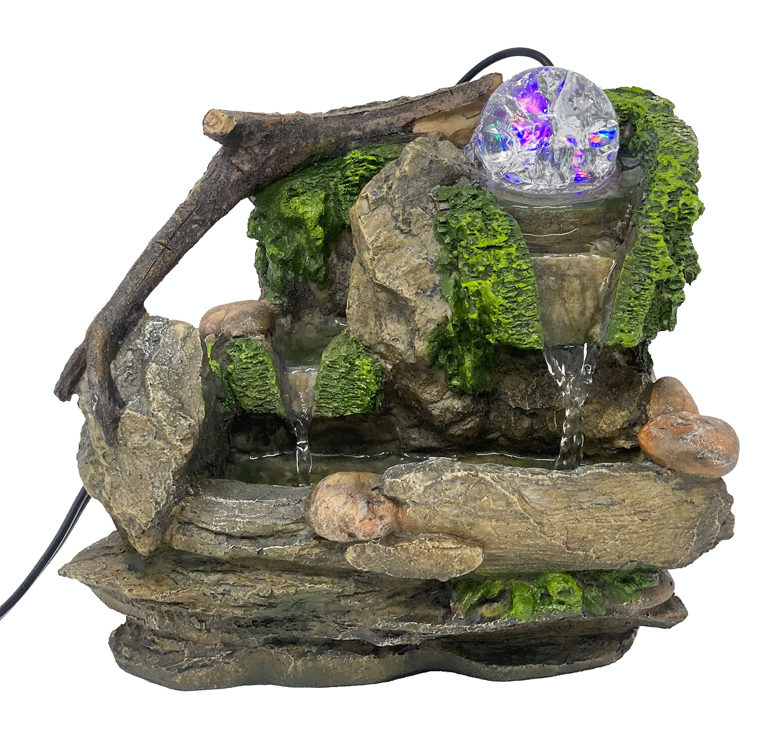 Algopix Similar Product 15 - Natures Rocky Waterfall Tabletop Zen
