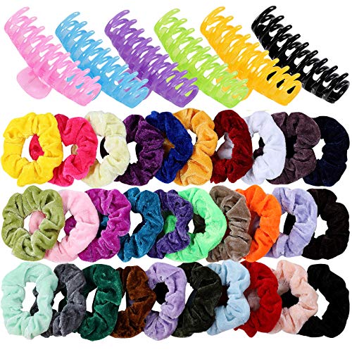 Algopix Similar Product 20 - 30 Pcs Velvet Hair Scrunchies 6 Pcs