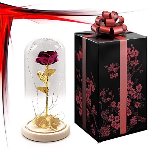 Algopix Similar Product 2 - Gold Dipped Red Artificial Rose