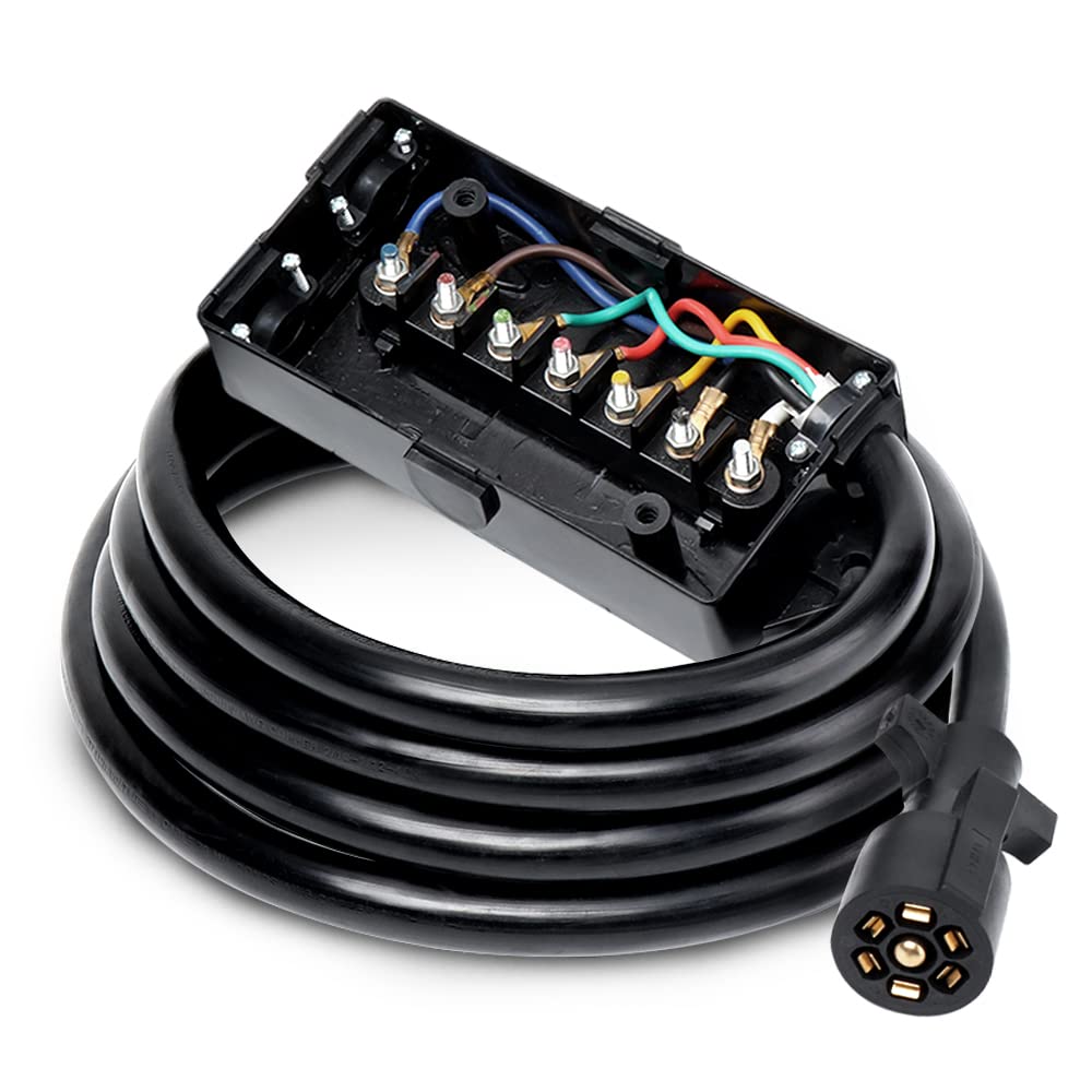 Algopix Similar Product 7 - BougeRV 7 Way Trailer Plug Weatherproof