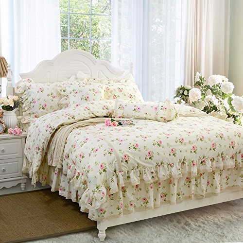 Algopix Similar Product 6 - FADFAY Rosette Floral Print Duvet Cover