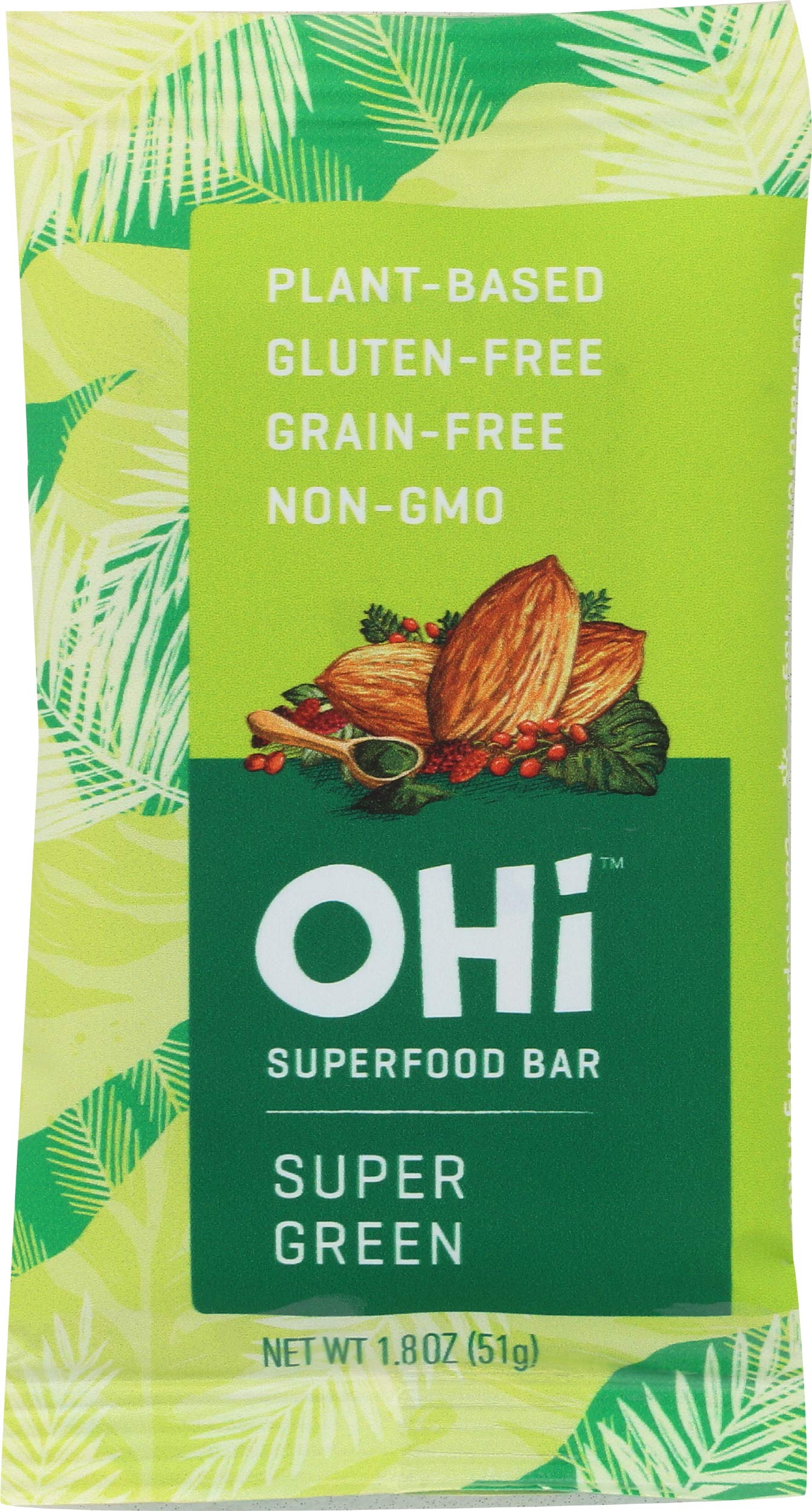 Algopix Similar Product 1 - OHi, Super Green Superfood bar, 1.8 oz