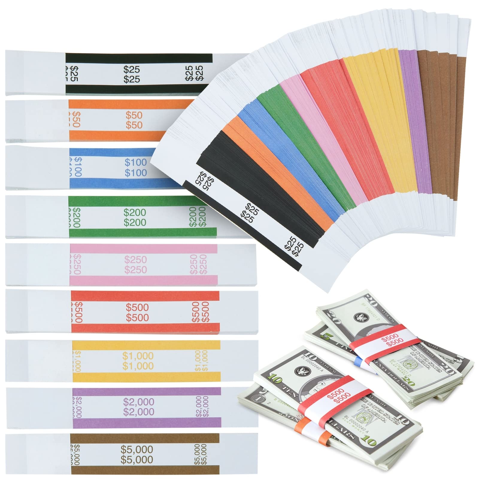 Algopix Similar Product 12 - BLUE PANDA 300Pack of Money Bands for