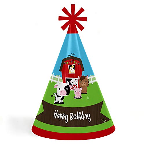 Algopix Similar Product 15 - Farm Animals  Cone Birthday Party Hats