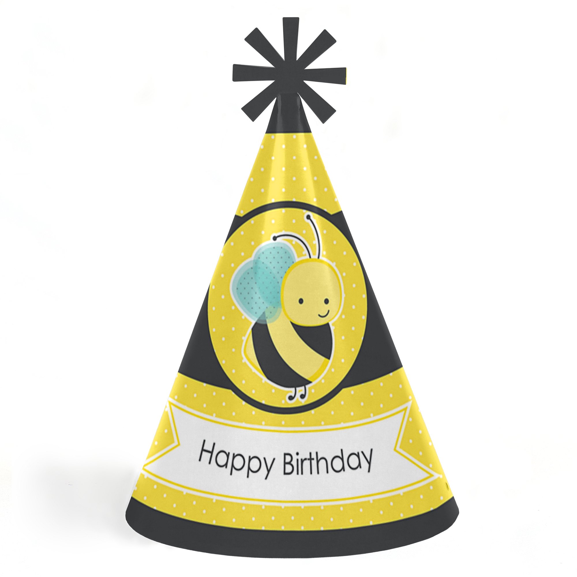 Algopix Similar Product 13 - Honey Bee  Cone Happy Birthday Party
