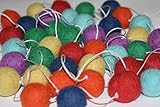 Algopix Similar Product 4 - 100 Wool Felt Ball Garland Pom Pom