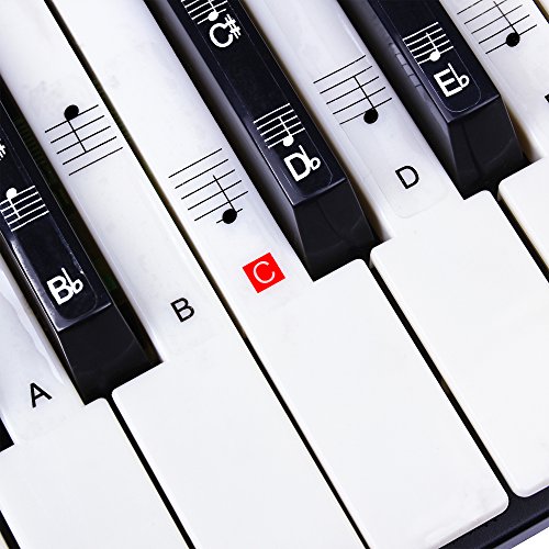 Algopix Similar Product 15 - Stickers for Piano Keyboard Music Note