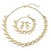 Algopix Similar Product 4 - MOOCHI 18K Gold Plated Ivory Simulated