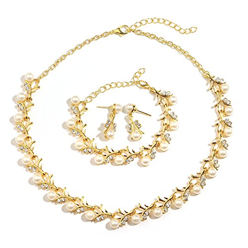Algopix Similar Product 5 - MOOCHI 18K Gold Plated Ivory Simulated