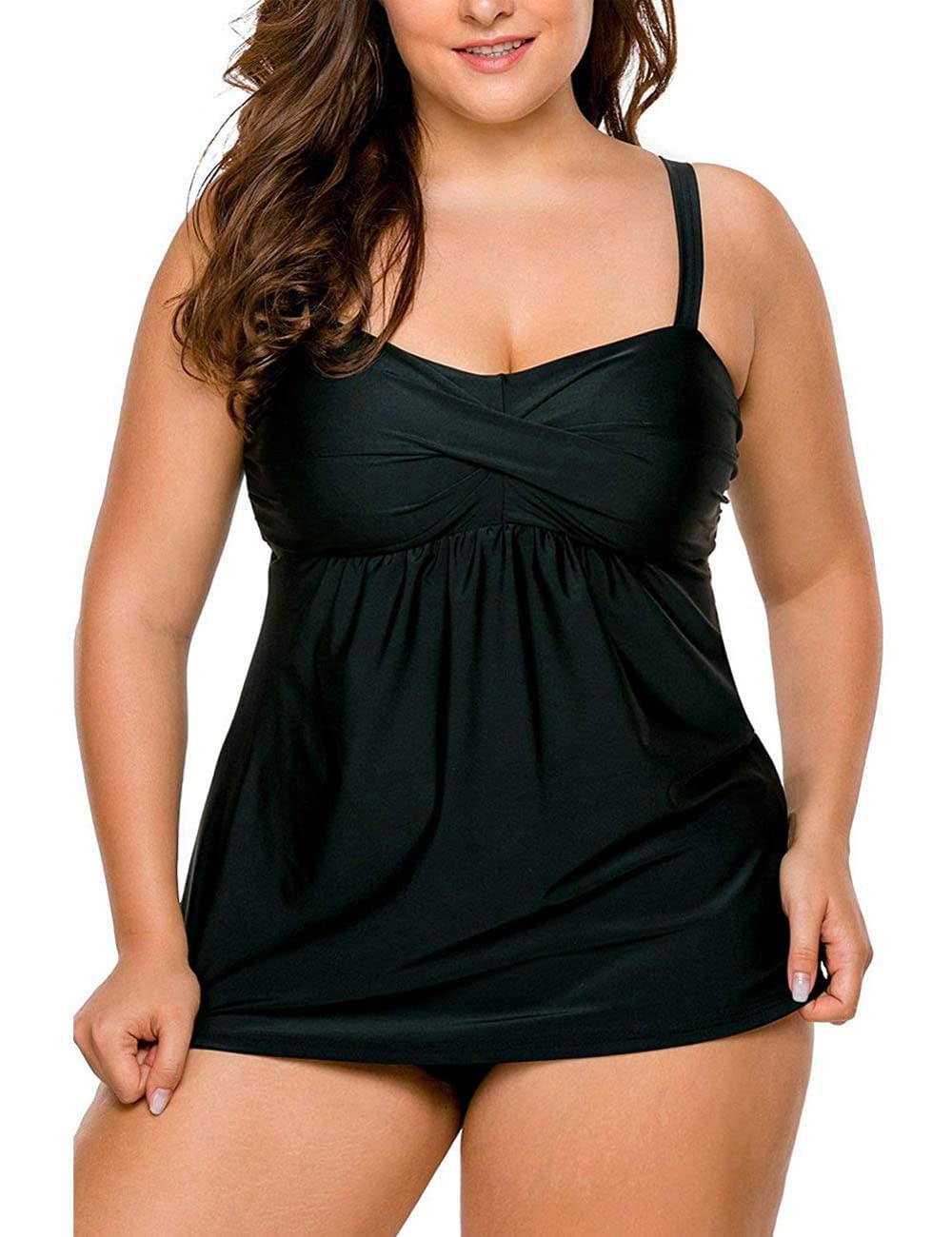Algopix Similar Product 19 - LALAGEN Womens Straps Swimdress Plus