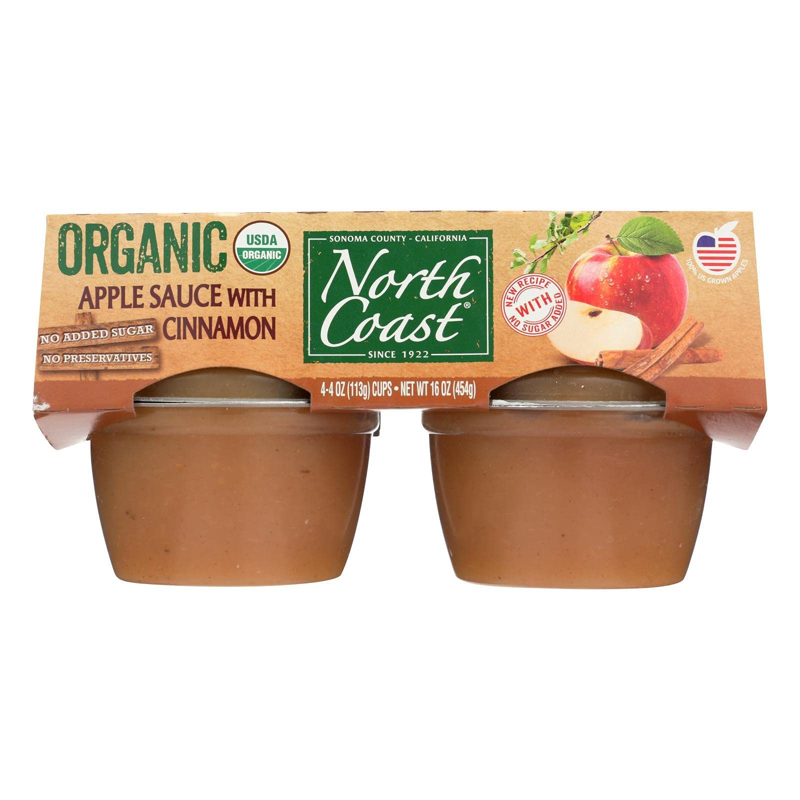 Algopix Similar Product 16 - North Coast Apple Sauce with Cinnamon