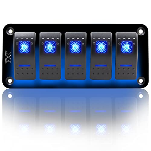 Algopix Similar Product 2 - FXC Rocker Switch Aluminum Panel 5 Gang
