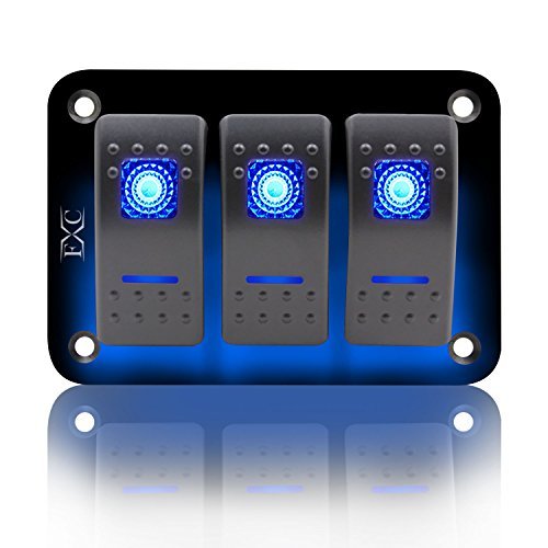 Algopix Similar Product 19 - FXC Rocker Switch Aluminum Panel 3 Gang