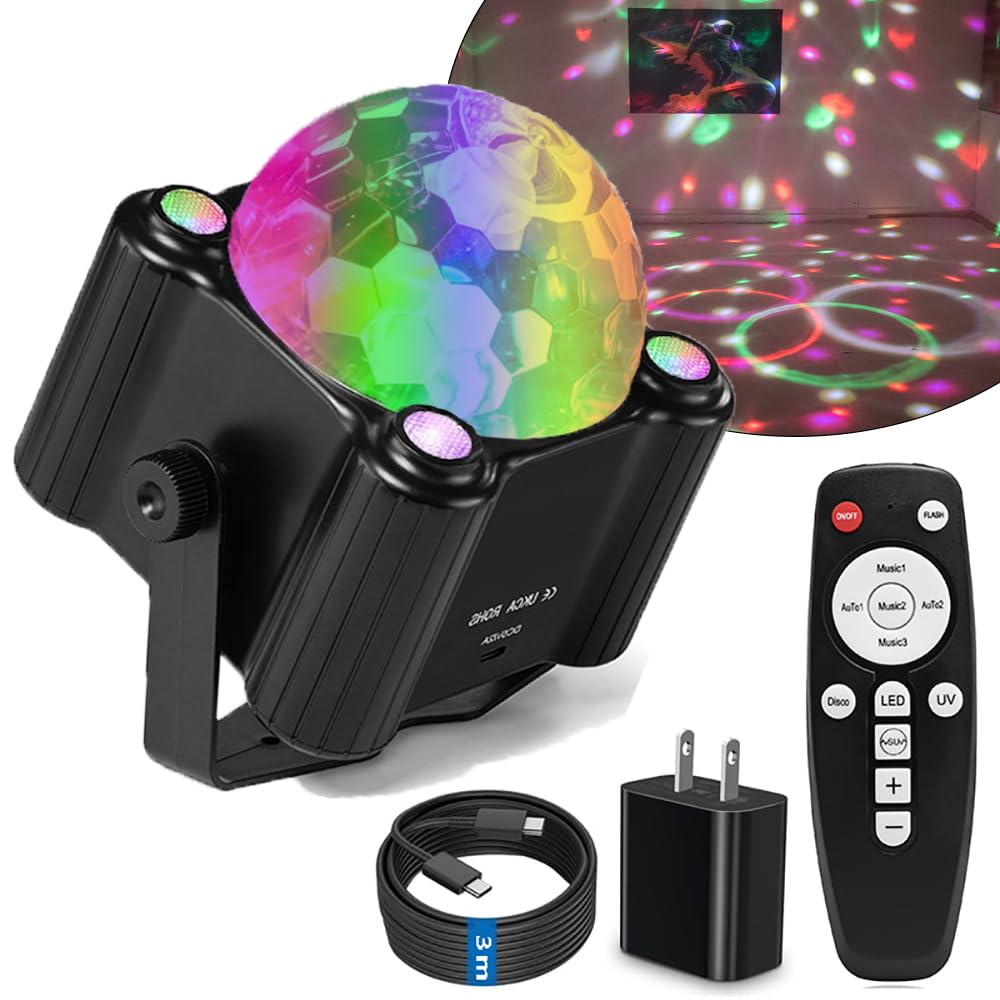 Algopix Similar Product 6 - Disco Ball Lights  Sound Activated 7