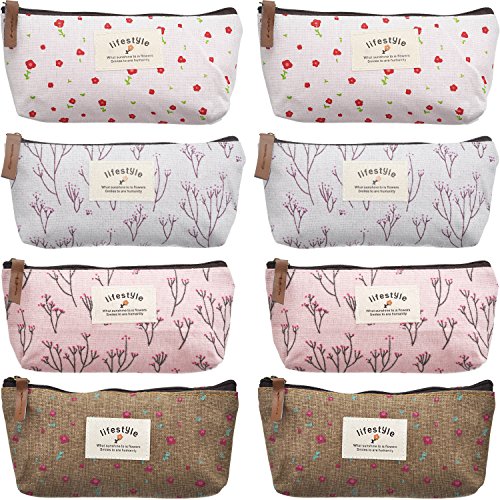 Algopix Similar Product 17 - TecUnite 8 Pieces Pen Case Pencil Bag