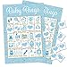 Algopix Similar Product 1 - Blue and Gold Boy Baby Shower Bingo