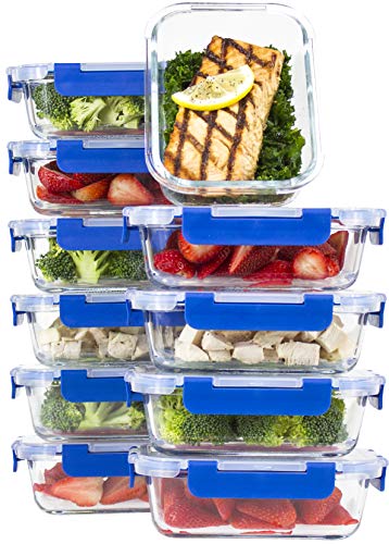 Algopix Similar Product 10 - 10 SETS VALUE PACK Glass Meal Prep