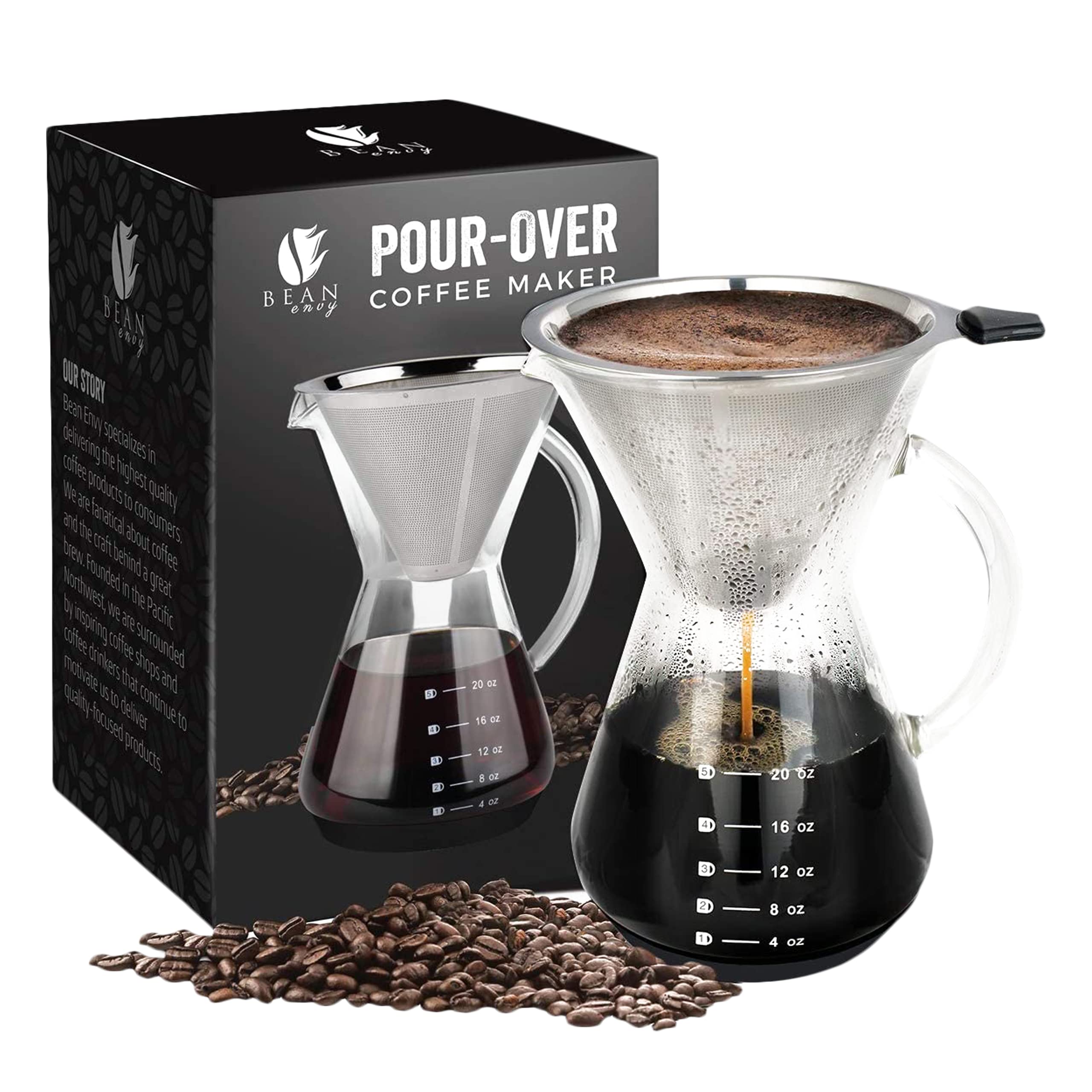 Algopix Similar Product 3 - Bean Envy Pour Over Coffee Maker