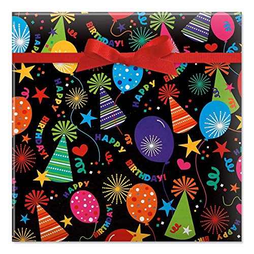 Algopix Similar Product 19 - Birthday Emoji Jumbo Gift Wrap Roll