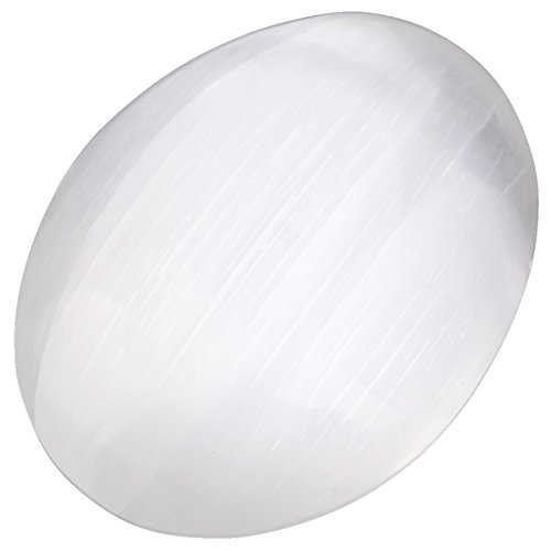 Algopix Similar Product 7 - Rockcloud Natural Oval Selenite Chakra