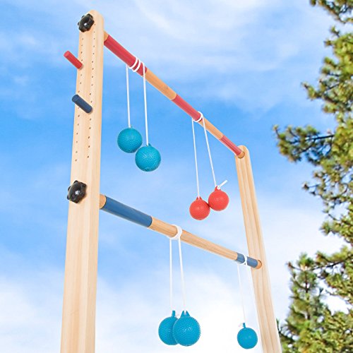 Algopix Similar Product 18 - Hey Play Double Wooden Ladder Golf
