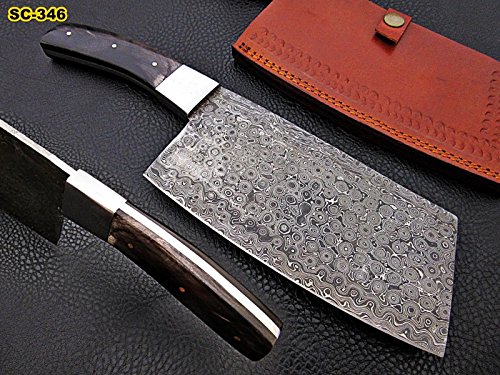 Algopix Similar Product 3 - Custom made Damascus Steel Cleaver
