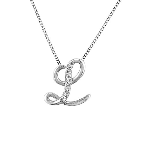 Algopix Similar Product 1 - JMS Jewelry 18K White Gold Initial L