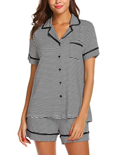 Algopix Similar Product 12 - Ekouaer Pajamas Soft Striped Womens